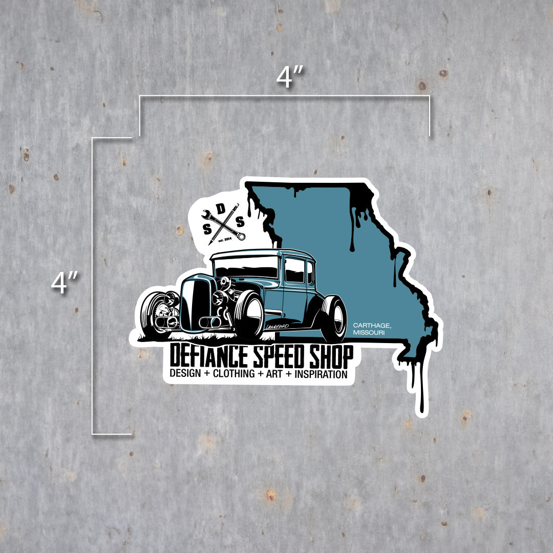 Hotrod Coupe Vinyl Sticker - Langford Industries