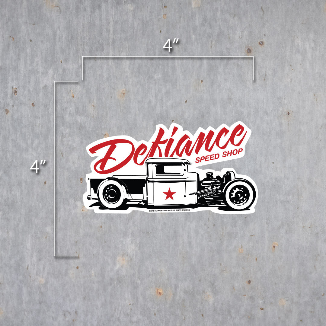 Defiance Roadster Pickup Vinyl Sticker - Langford Industries