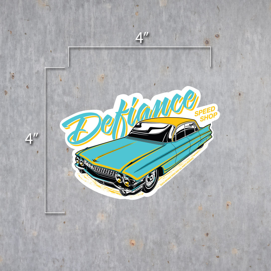 Defiance Speed Shop Cadillac Vinyl Sticker - Langford Industries