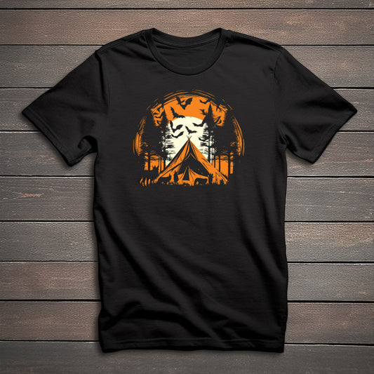 October Camping Skull T-Shirt