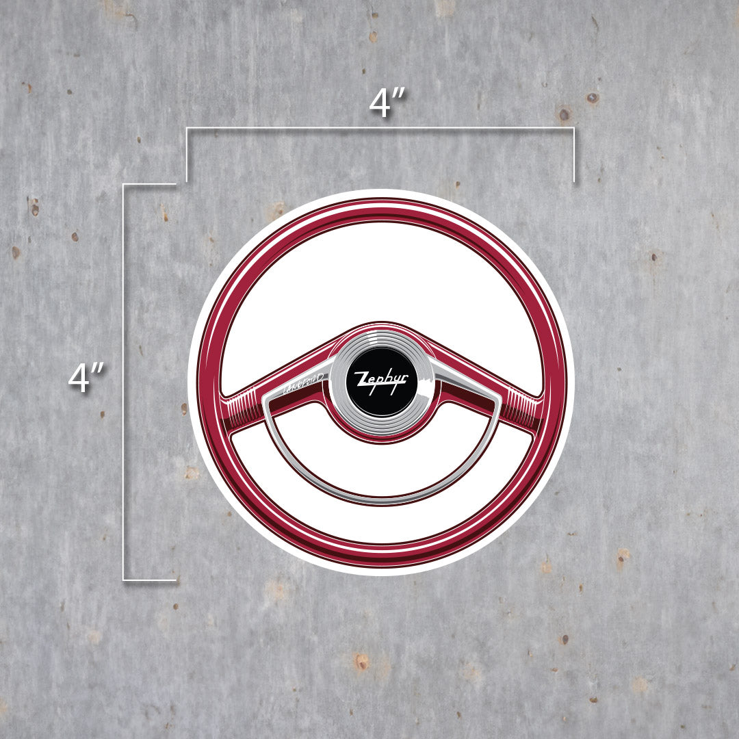 Zephyr Steering Wheel Vinyl Sticker - Langford Industries